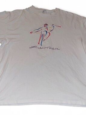 Vintage Men’s 90s Lake Tahoe Embroidered White Shirt Size XXL